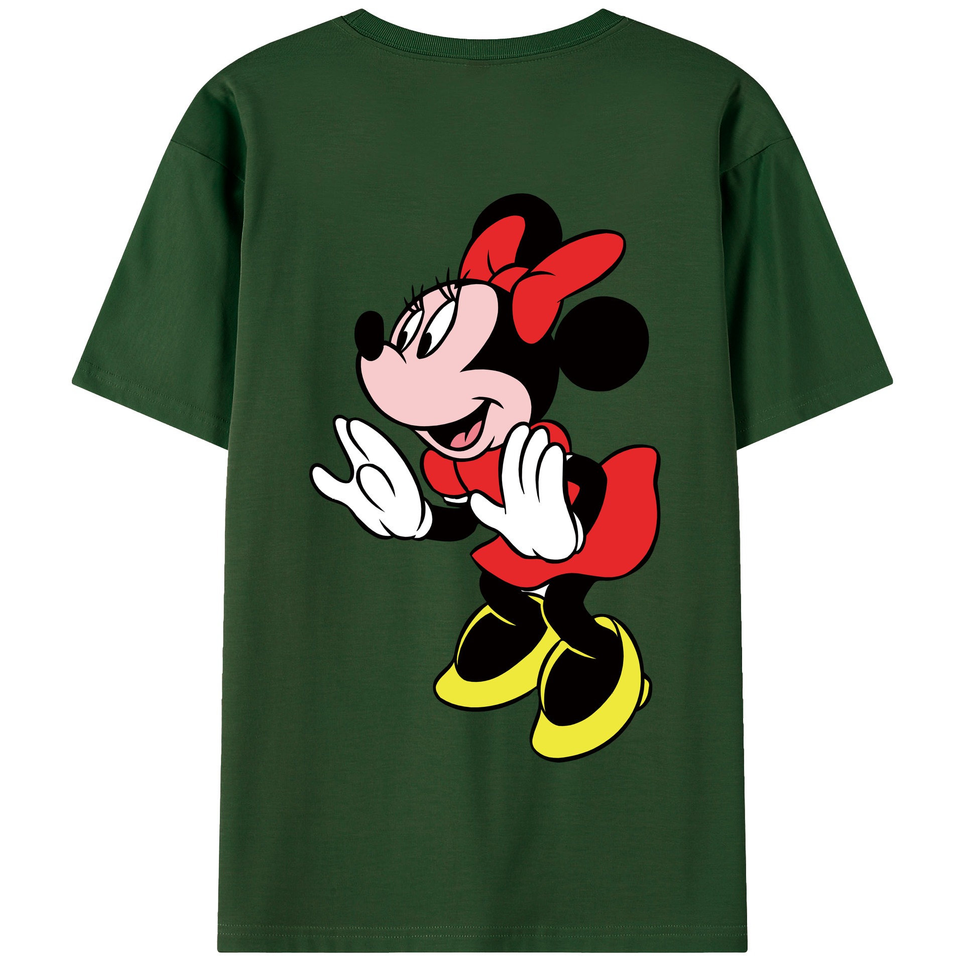 （画像用） ミッキーマウス Mickey Mouse 綿100％半袖Tシャツ（背面プリント）